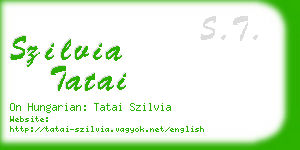 szilvia tatai business card